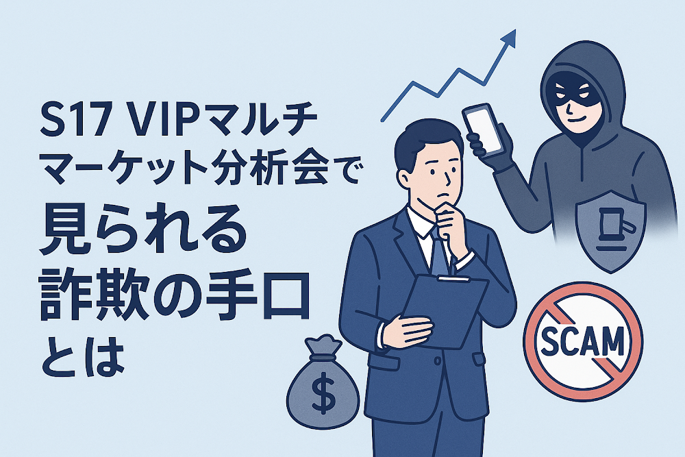 S17 VIPマルチマーケット分析会で見られる詐欺の手口とは