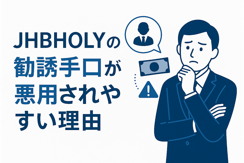 JHBHOLYへの勧誘手口が悪用されやすい理由