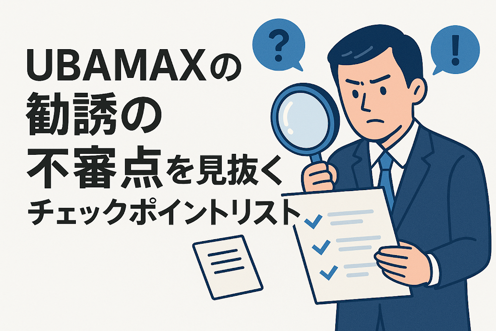 UBAMAXの勧誘の不審点を見抜くチェックポイントリスト