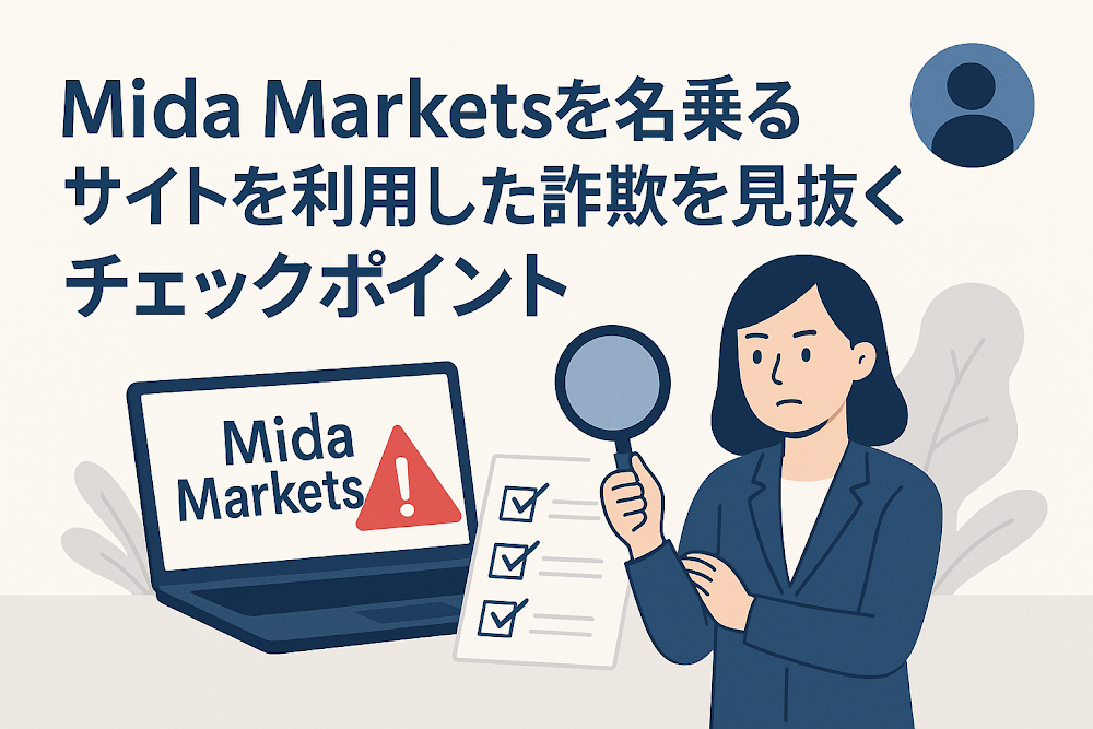 Mida Marketsを名乗るサイトを利用した詐欺を見抜くチェックポイント
