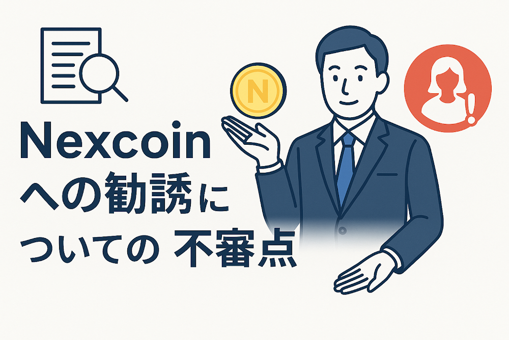 Nexcoinへの勧誘についての不審点