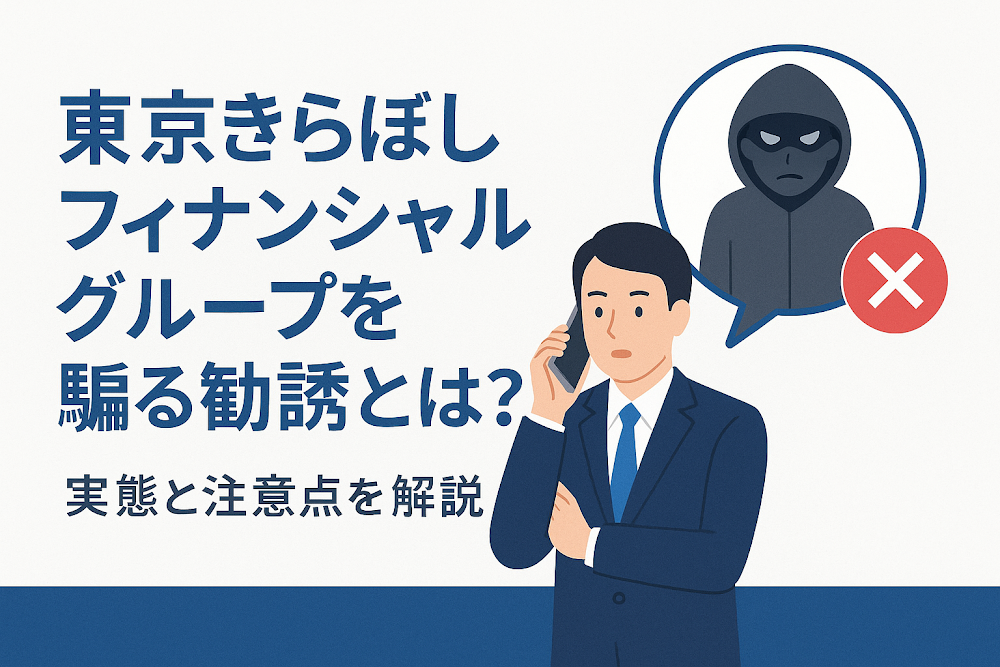東京きらぼしフィナンシャルグループを騙る勧誘とは？実態と注意点を解説