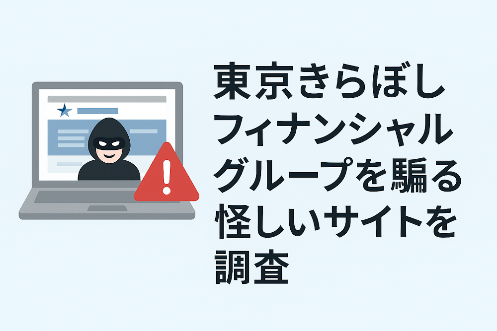 東京きらぼしフィナンシャルグループを騙る怪しいサイトを調査