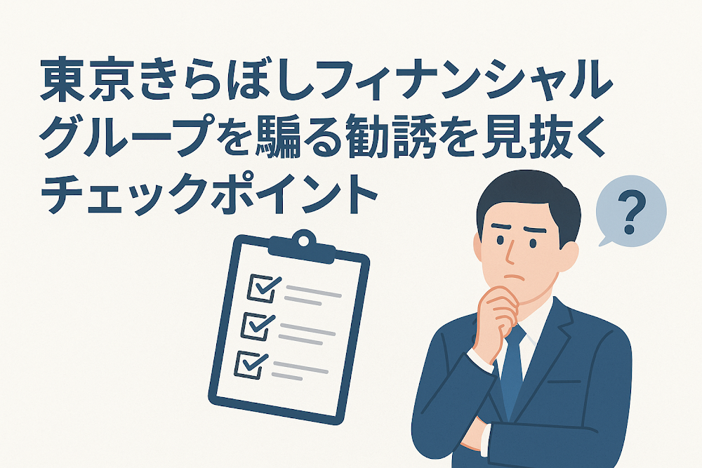 東京きらぼしフィナンシャルグループを騙る勧誘を見抜くチェックポイント