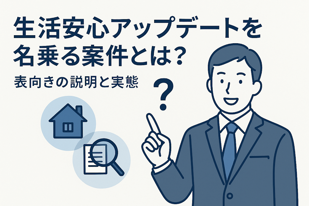 生活安心アップデートを名乗る案件とは？表向きの説明と実態