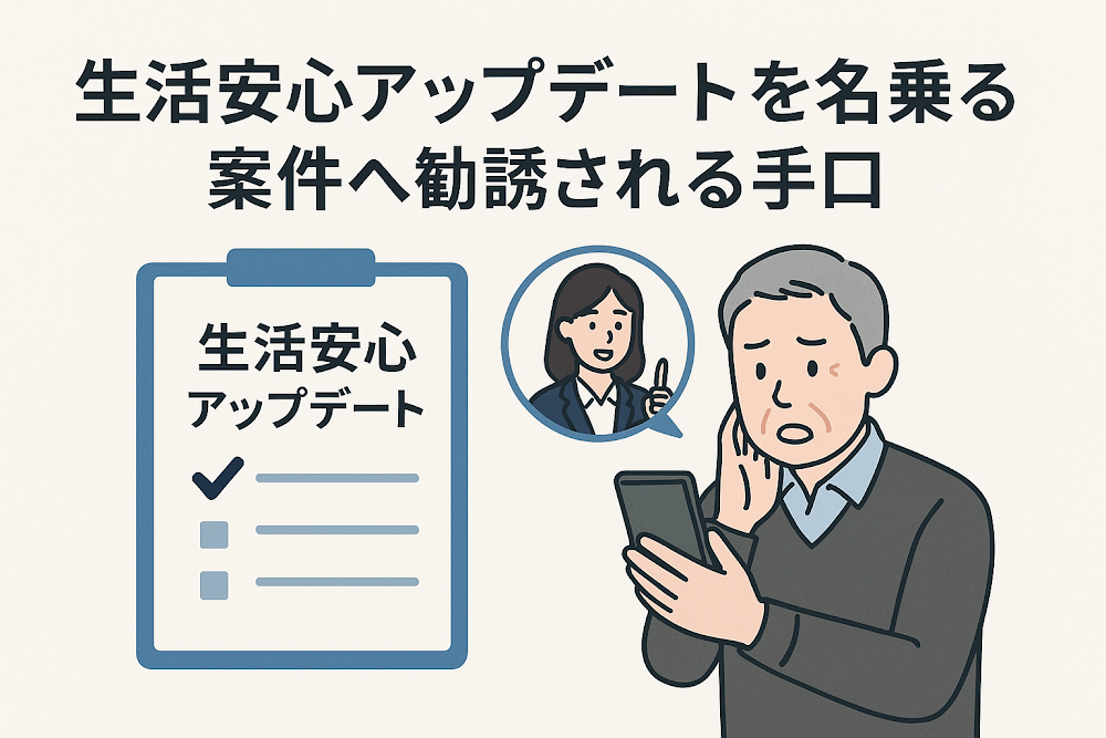 生活安心アップデートを名乗る案件へ勧誘される手口