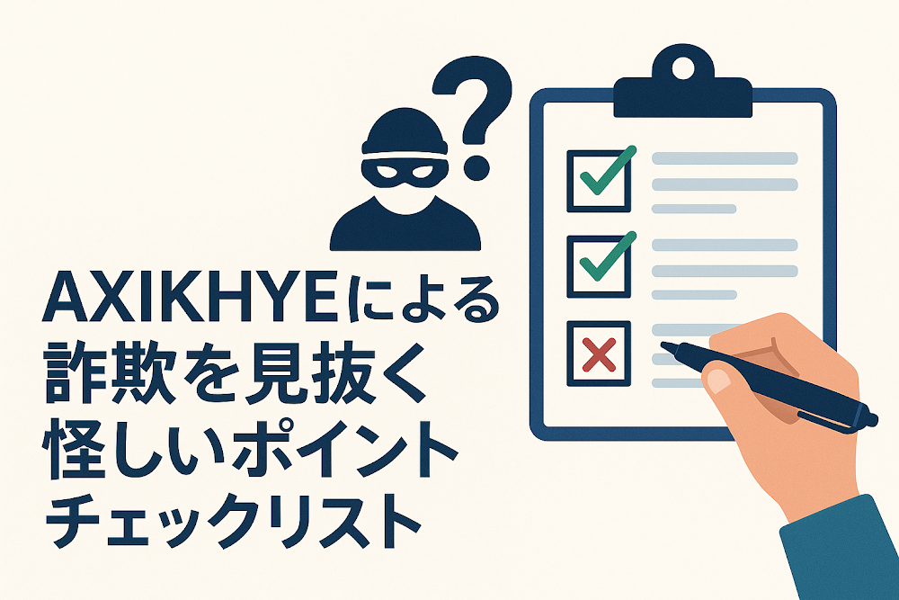 AXIKHYEによる詐欺を見抜く怪しいポイントチェックリスト