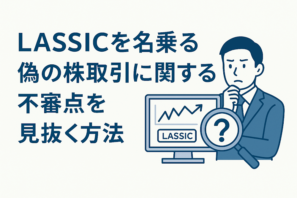 LASSICを名乗る偽の株取引に関する不審点を見抜く方法