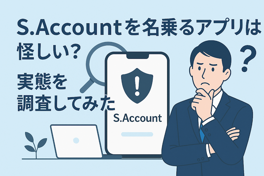 S.Accountを名乗るアプリは怪しい？実態を調査してみた