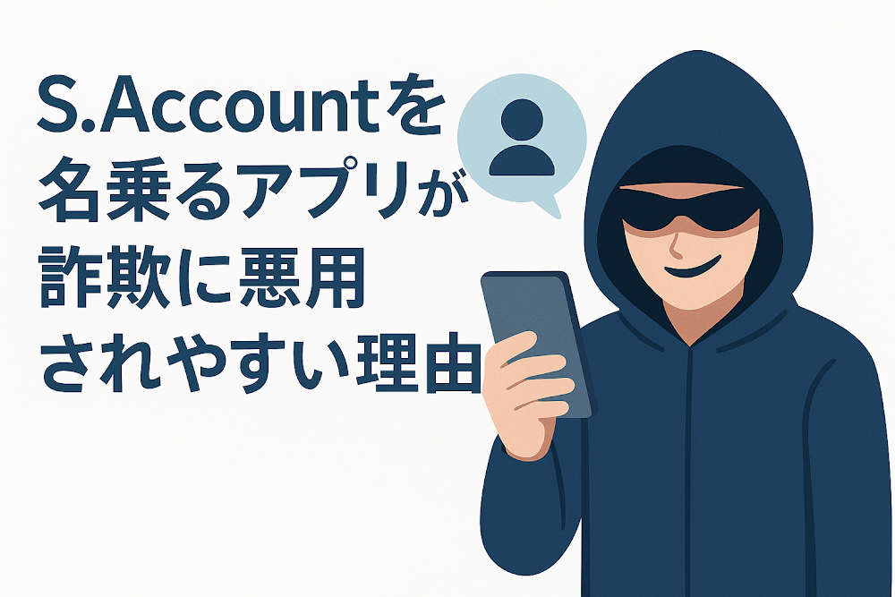 S.Accountを名乗るアプリが詐欺に悪用されやすい理由