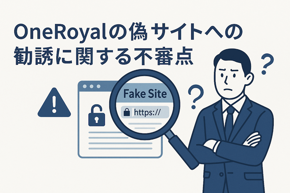 OneRoyalの偽サイトへの勧誘に関する不審点