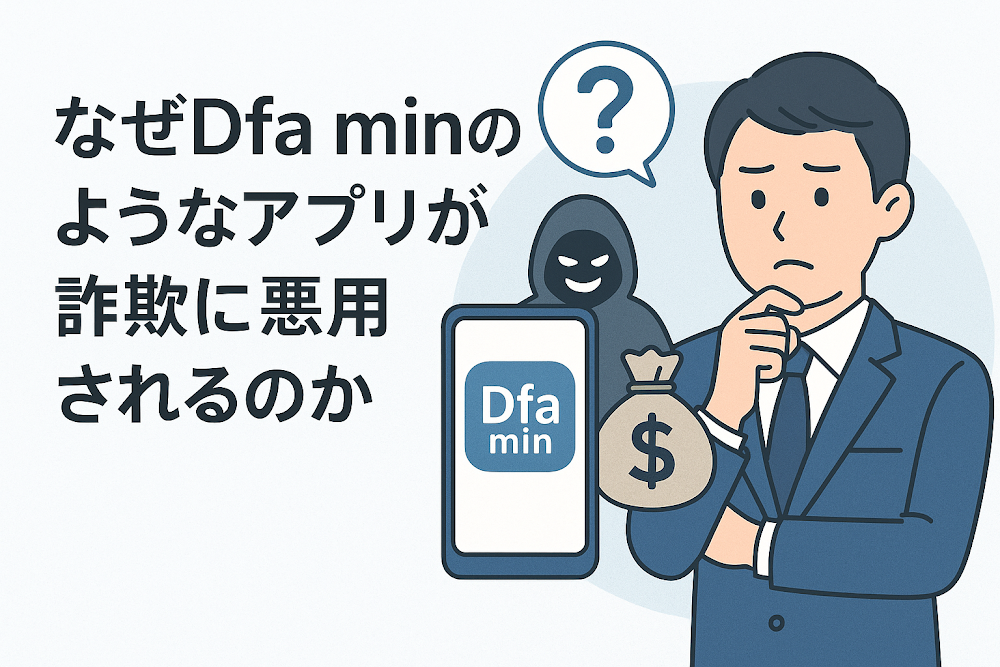 なぜDfa minのようなアプリが詐欺に悪用されるのか