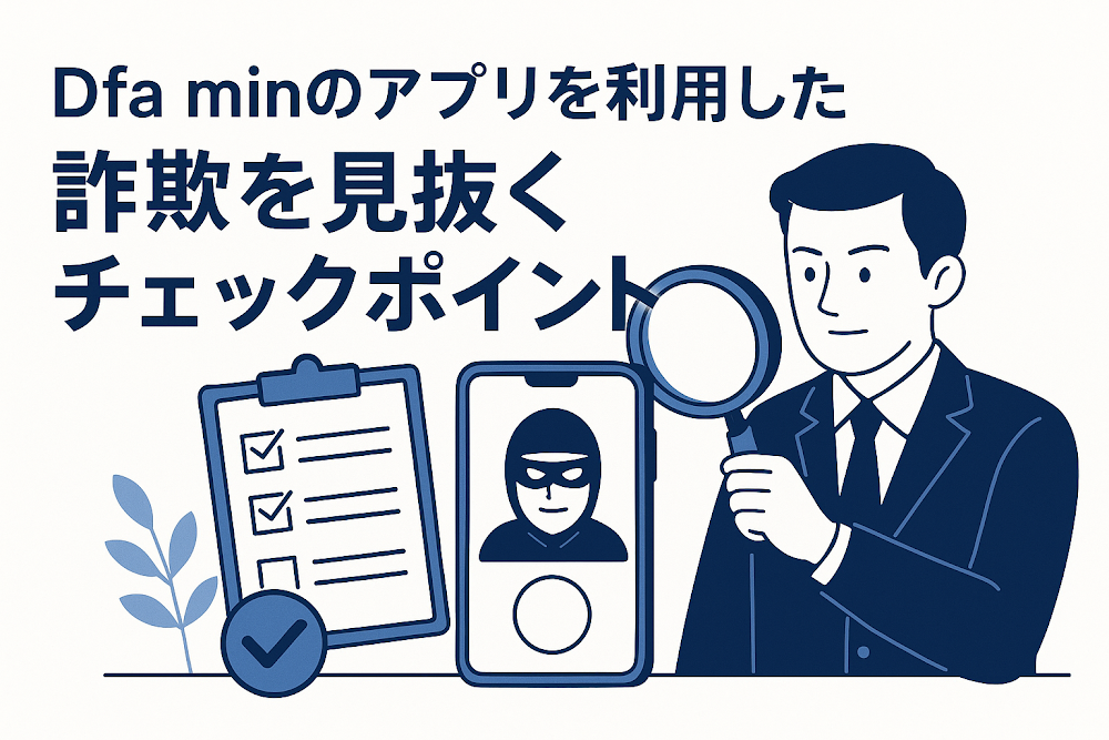 Dfa minのアプリを利用した詐欺を見抜くチェックポイント