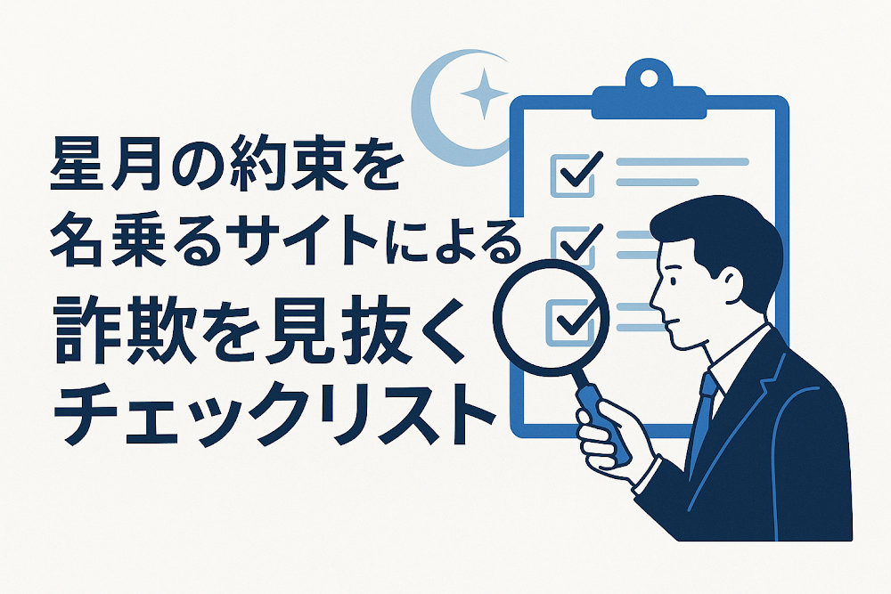 星月の約束を名乗るサイトによる詐欺を見抜くチェックリスト