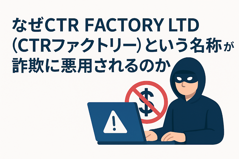なぜCTR FACTORY LTD（CTRファクトリー）という名称が詐欺に悪用されるのか