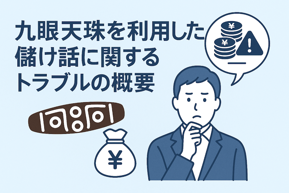 九眼天珠を利用した儲け話に関するトラブルの概要