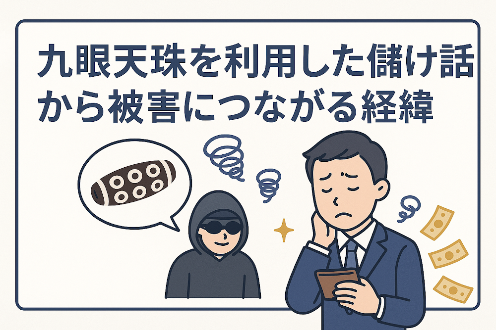 九眼天珠を利用した儲け話から被害につながる経緯
