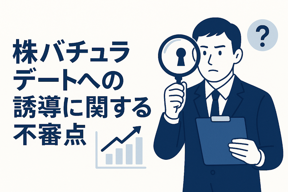 株バチュラデートへの誘導に関する不審点
