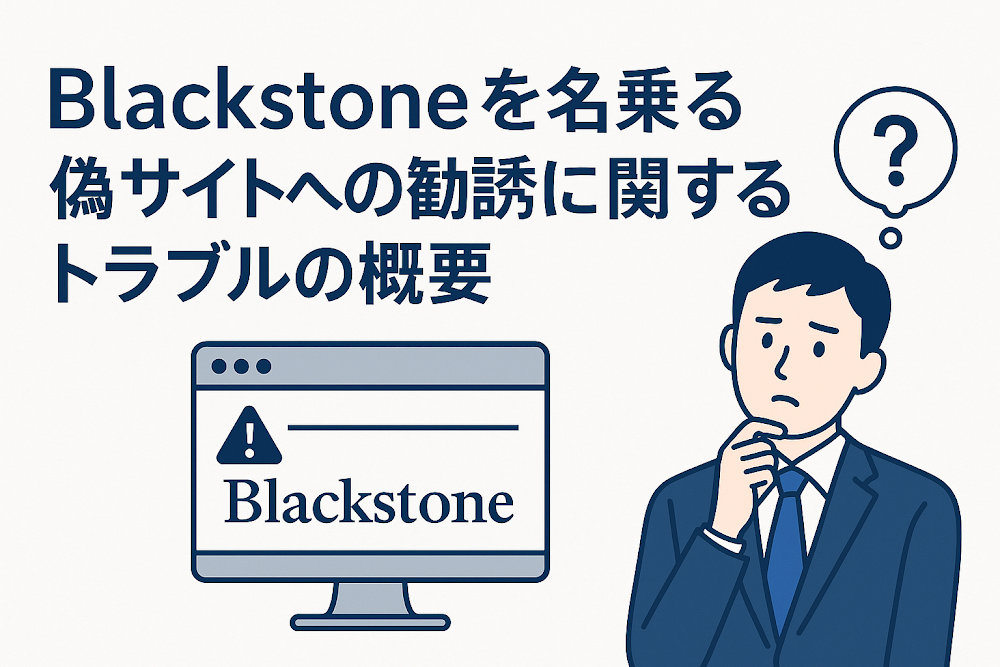 Blackstoneを名乗る偽サイトへの勧誘に関するトラブルの概要