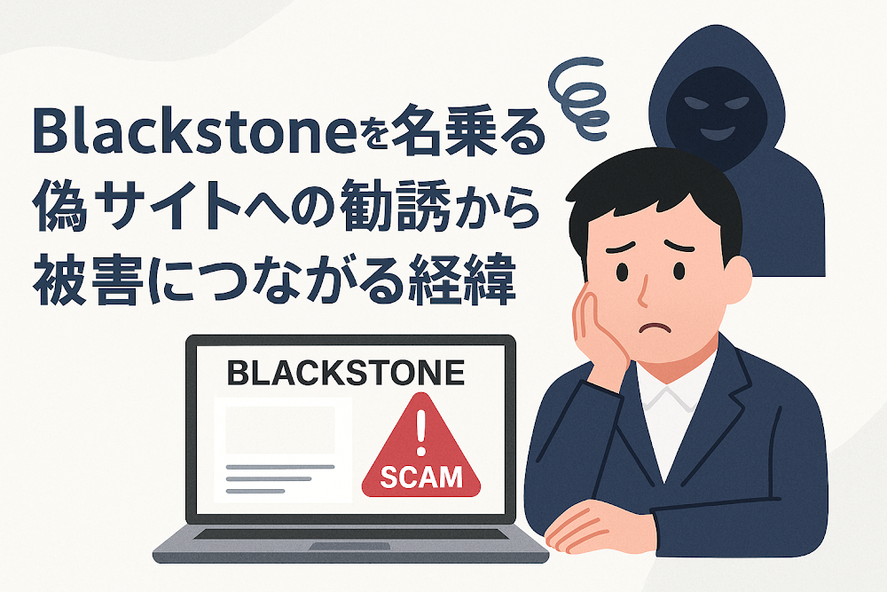 Blackstoneを名乗る偽サイトへの勧誘から被害につながる経緯