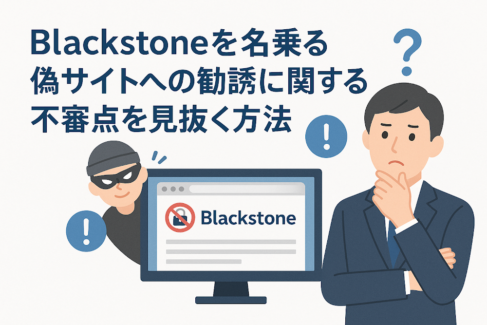 Blackstoneを名乗る偽サイトへの勧誘に関する不審点を見抜く方法