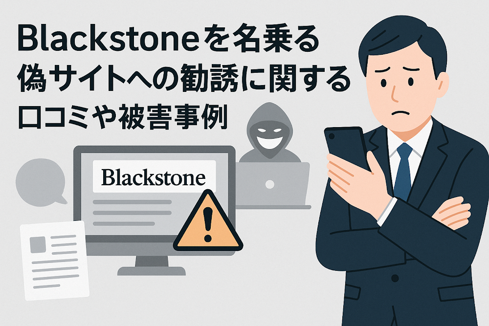 Blackstoneを名乗る偽サイトへの勧誘に関する口コミや被害事例