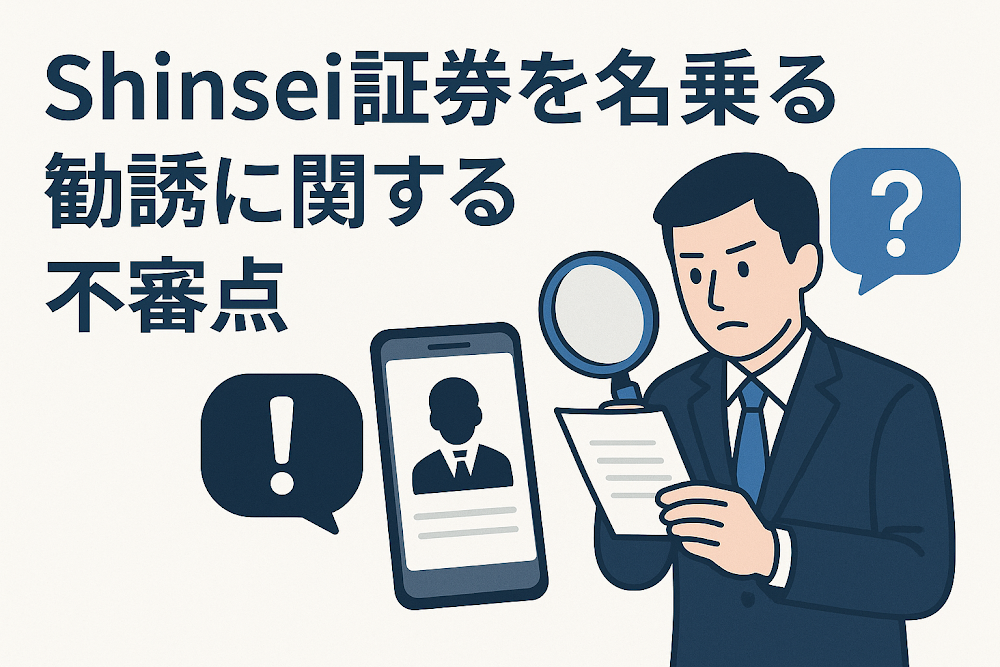 Shinsei証券を名乗る勧誘に関する不審点