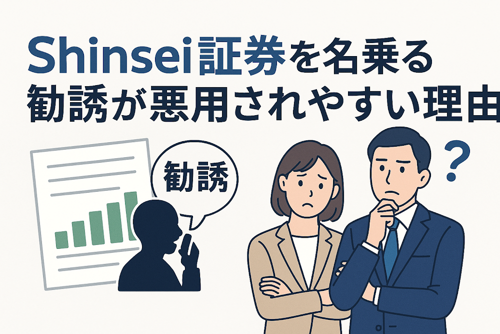 Shinsei証券を名乗る勧誘が悪用されやすい理由