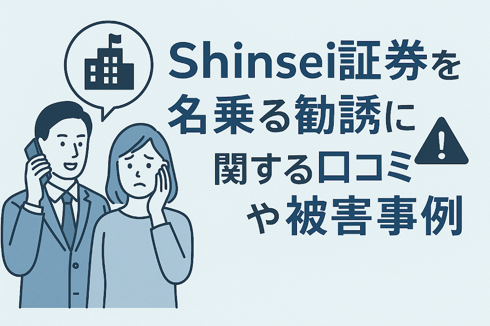Shinsei証券を名乗る勧誘に関する口コミや被害事例