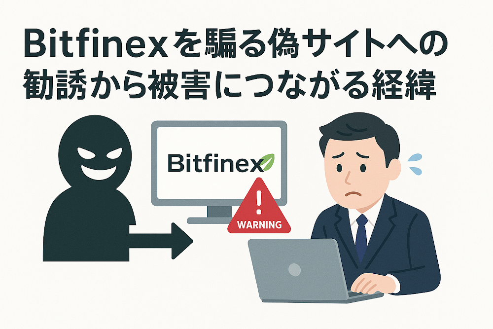 Bitfinexを騙る偽サイトへの勧誘から被害につながる経緯