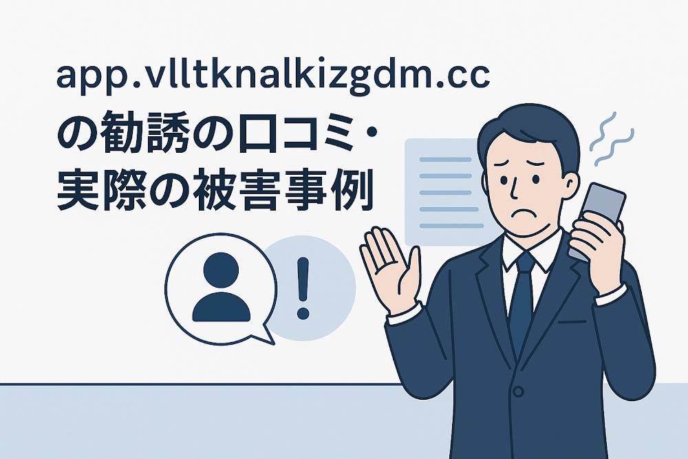 app.vltknalkizgdm.ccの勧誘の口コミ・実際の被害事例