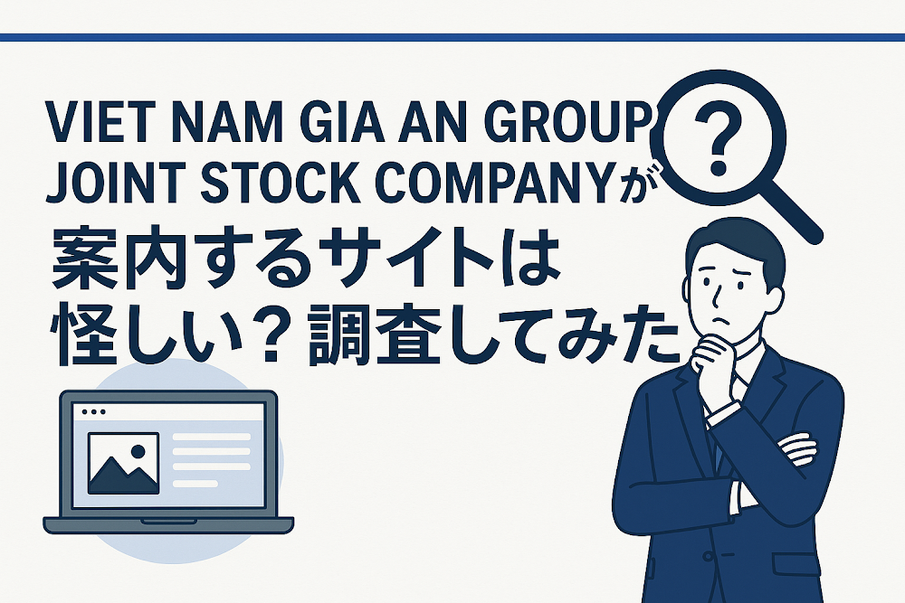 VIET NAM GIA AN GROUP JOINT STOCK COMPANYが案内するサイトは怪しい？調査してみた