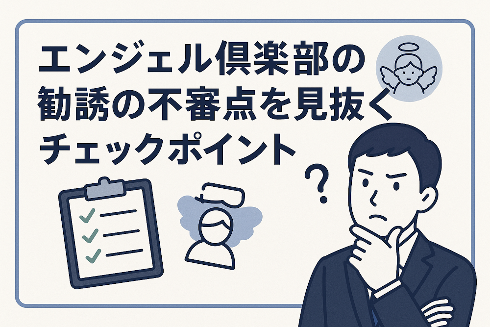 エンジェル倶楽部の勧誘の不審点を見抜くチェックポイント