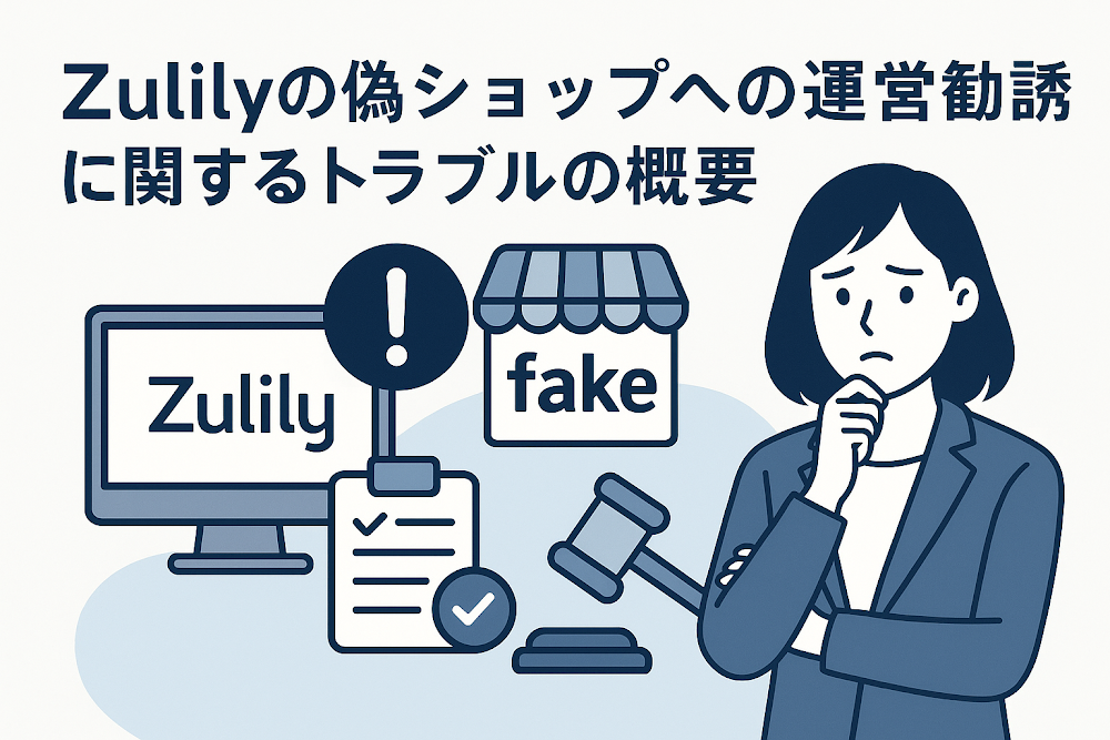 Zulilyの偽ショップへの運営勧誘に関するトラブルの概要