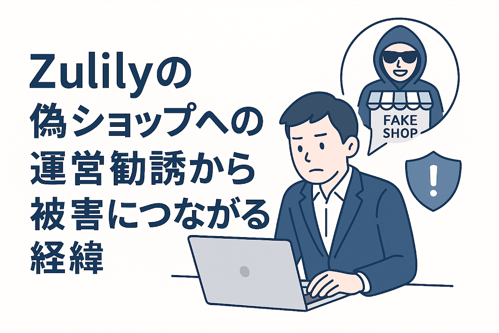 Zulilyの偽ショップへの運営勧誘から被害につながる経緯