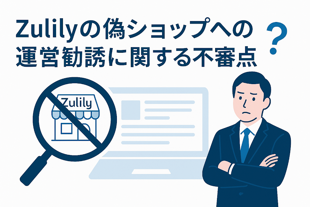 Zulilyの偽ショップへの運営勧誘に関する不審点