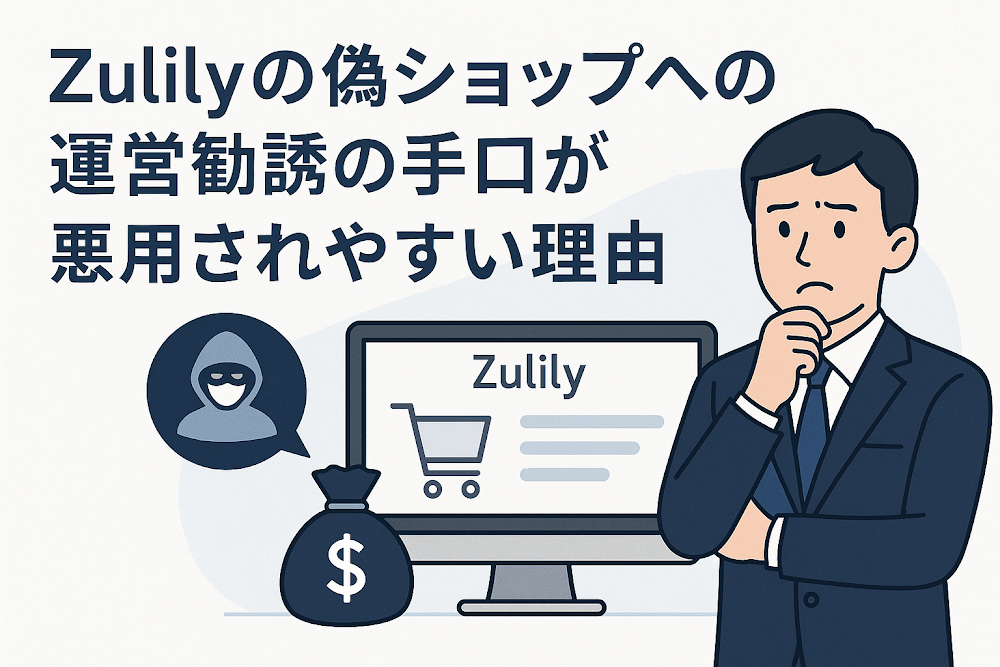 Zulilyの偽ショップへの運営勧誘の手口が悪用されやすい理由