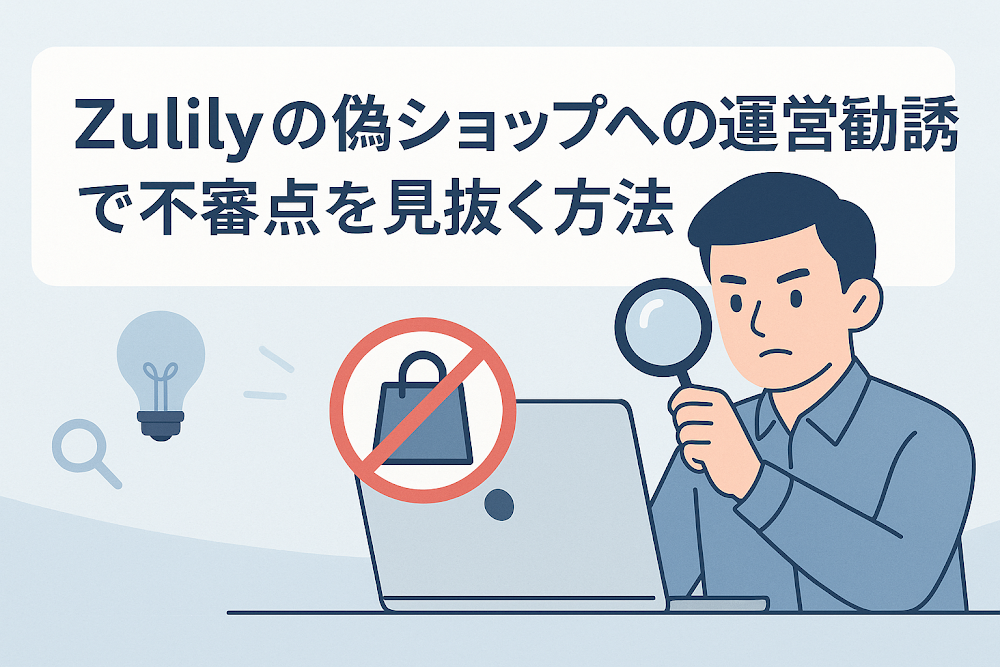 Zulilyの偽ショップへの運営勧誘で不審点を見抜く方法