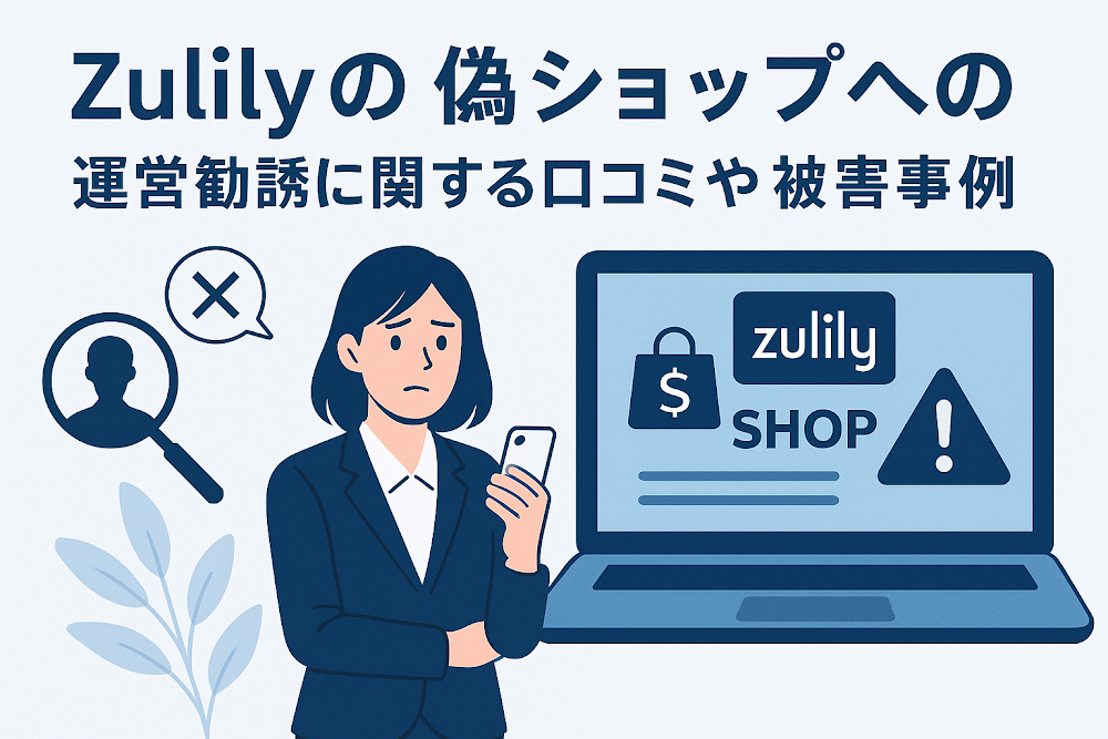 Zulilyの偽ショップへの運営勧誘に関する口コミや被害事例