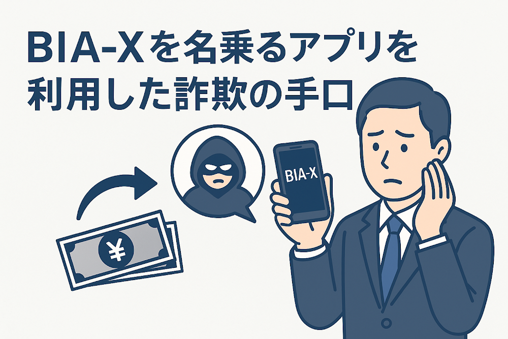 BIA-Xを名乗るアプリを利用した詐欺の手口