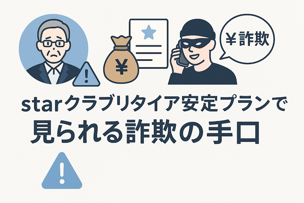 starクラブリタイア安定プランで見られる詐欺の手口