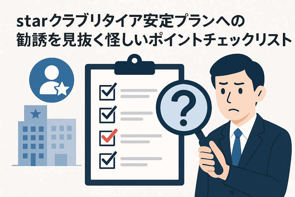 starクラブリタイア安定プランへの勧誘を見抜く怪しいポイントチェックリスト