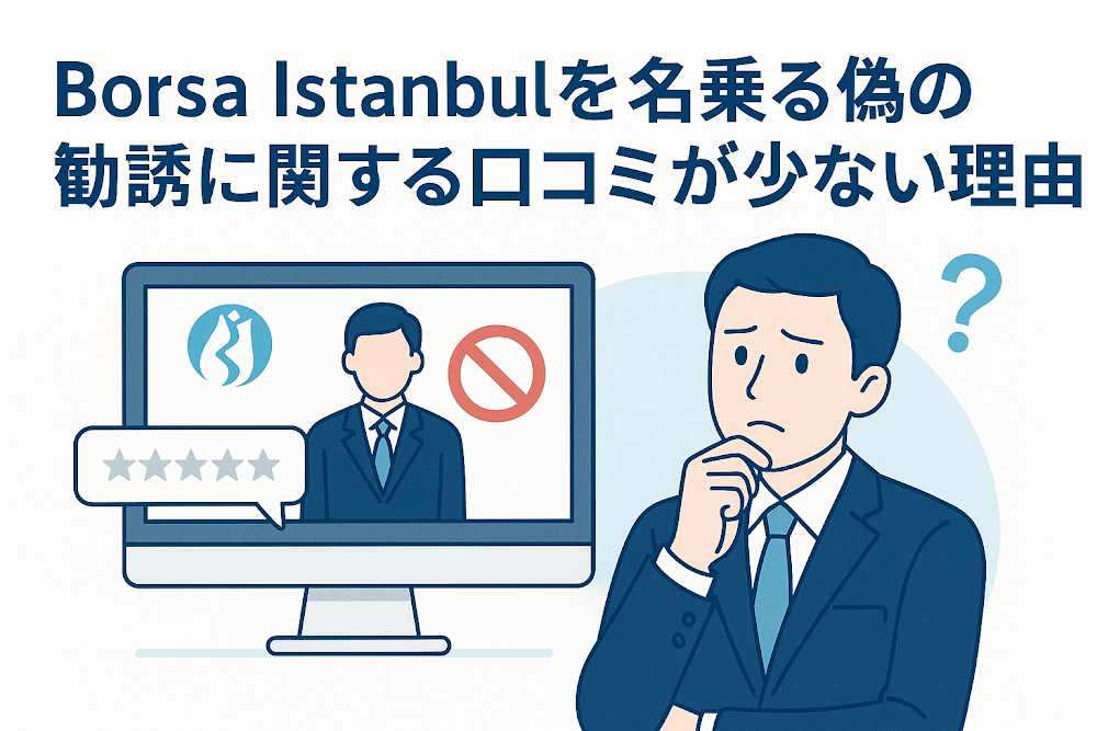 Borsa istanbulを名乗る偽の勧誘に関する口コミが少ない理由