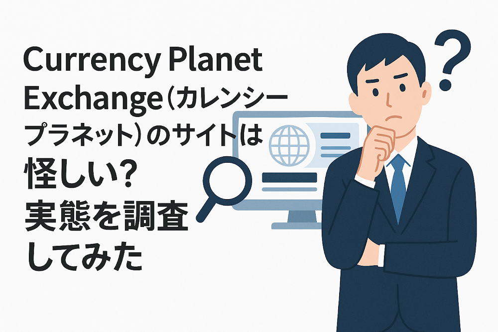 Currency Planet Exchange(カレンシープラネット)のサイトは怪しい?実態を調査してみた