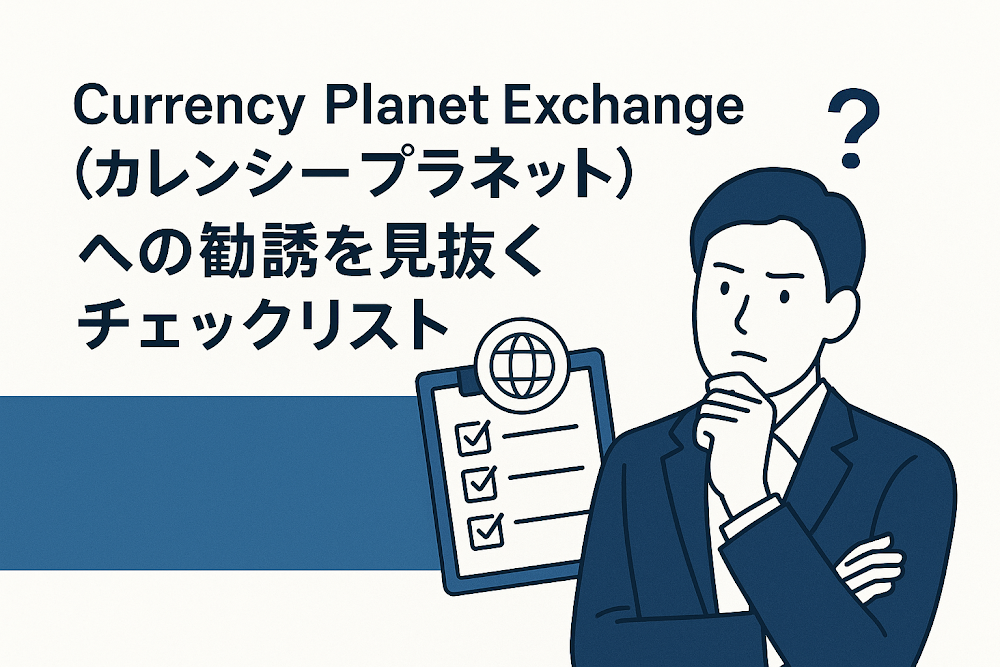 Currency Planet Exchange(カレンシープラネット)への勧誘を見抜くチェックリスト