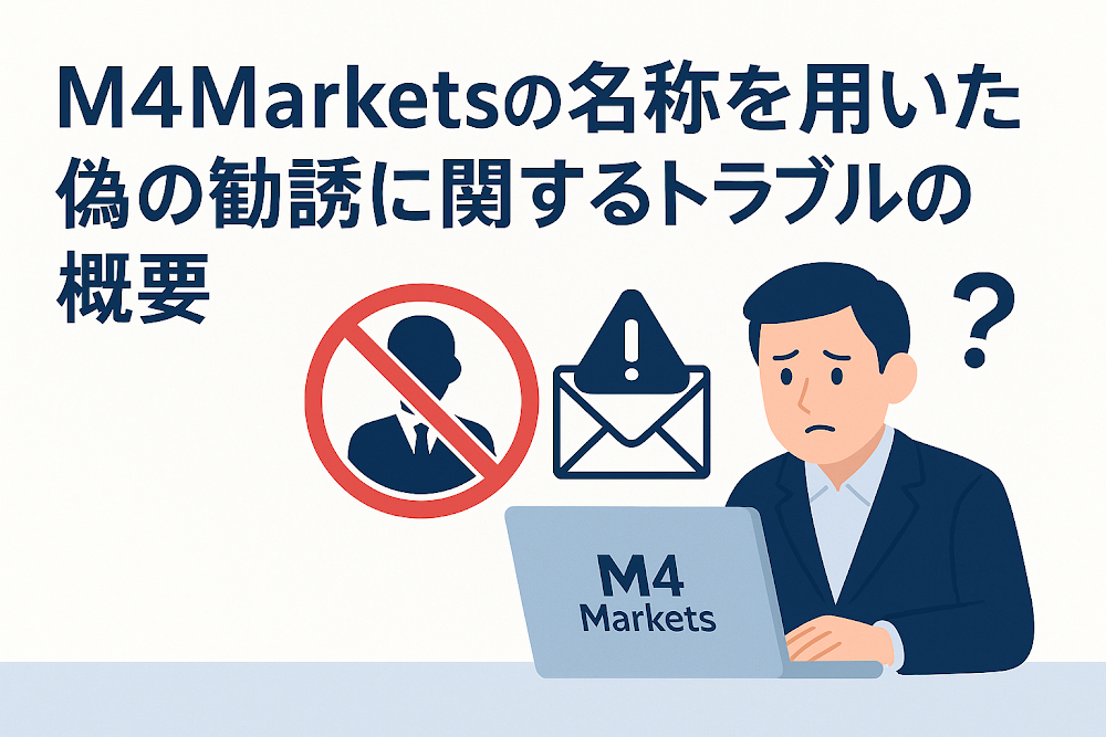 M4Marketsの名称を用いた偽の勧誘に関するトラブルの概要