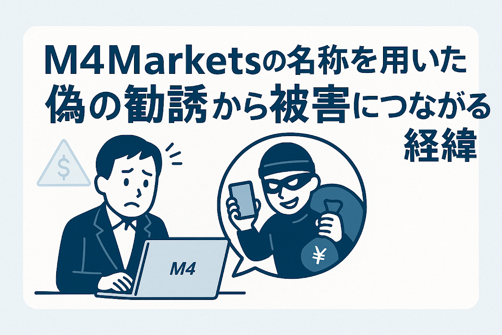 M4Marketsの名称を用いた偽の勧誘から被害につながる経緯