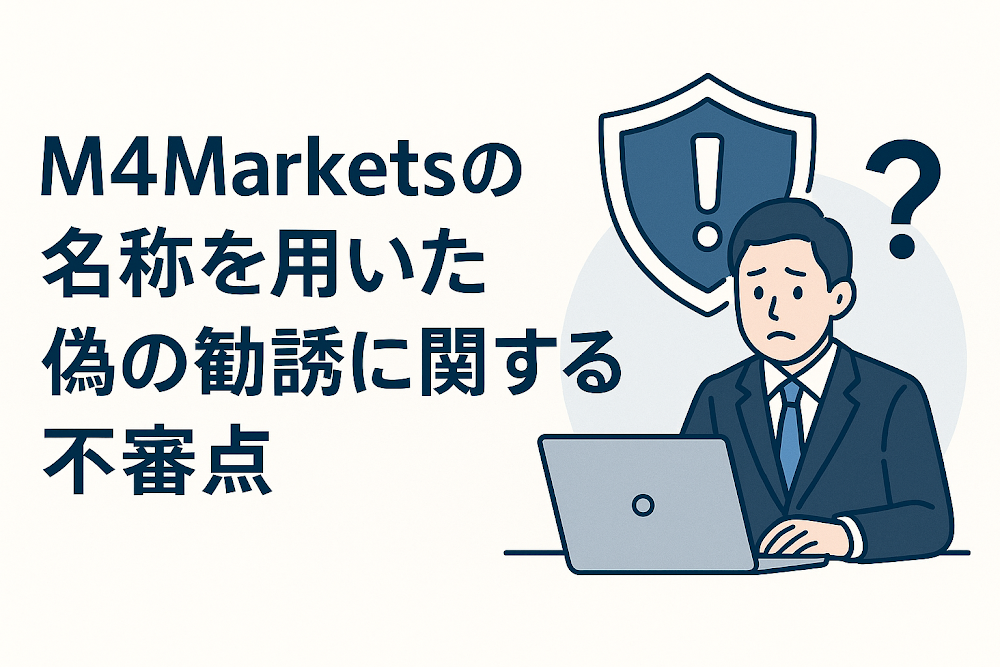 M4Marketsの名称を用いた偽の勧誘に関する不審点