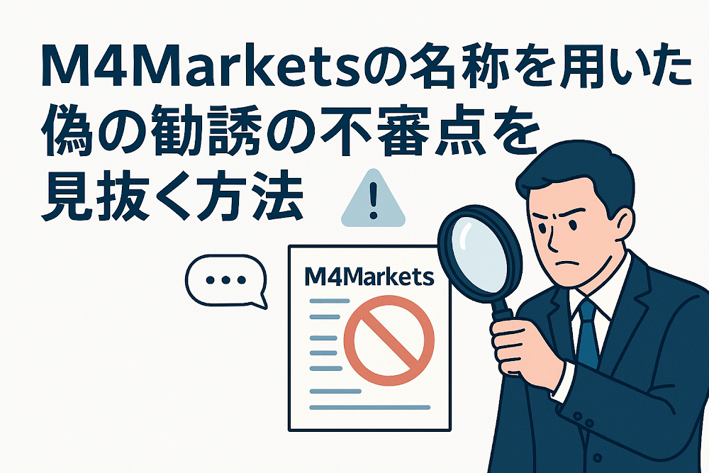 M4Marketsの名称を用いた偽の勧誘の不審点を見抜く方法