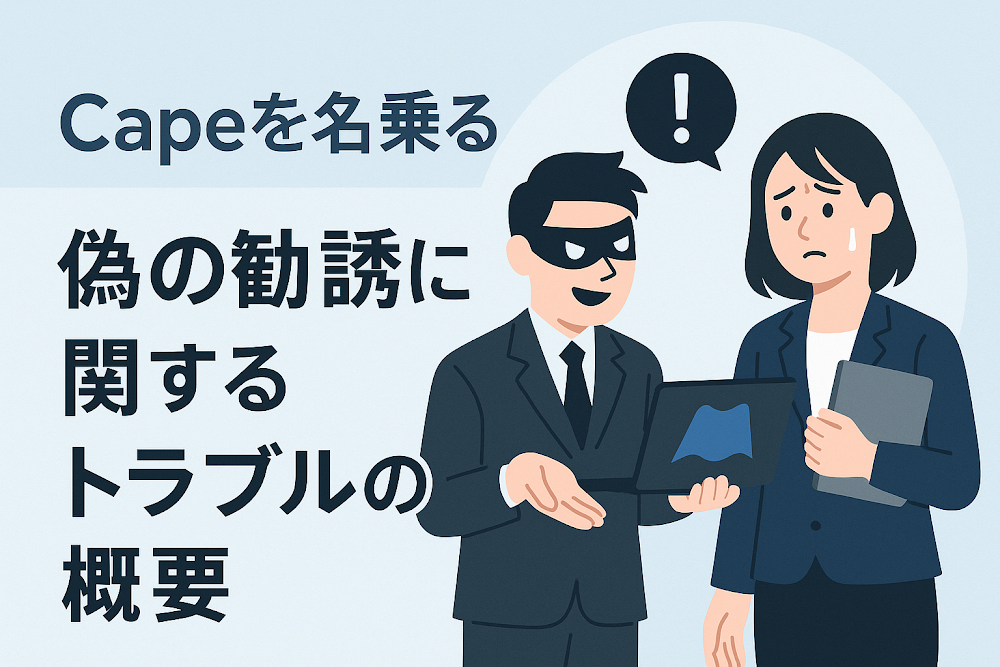 Cape(capehex.com)を名乗る偽の勧誘に関するトラブルの概要
